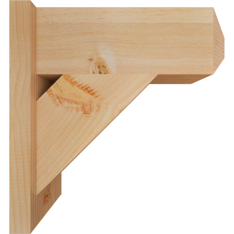 Artisan traditionnel en bois rustique, P 18 po x H 18 po, Sapin Douglas de 7 1/2 po (lisse)