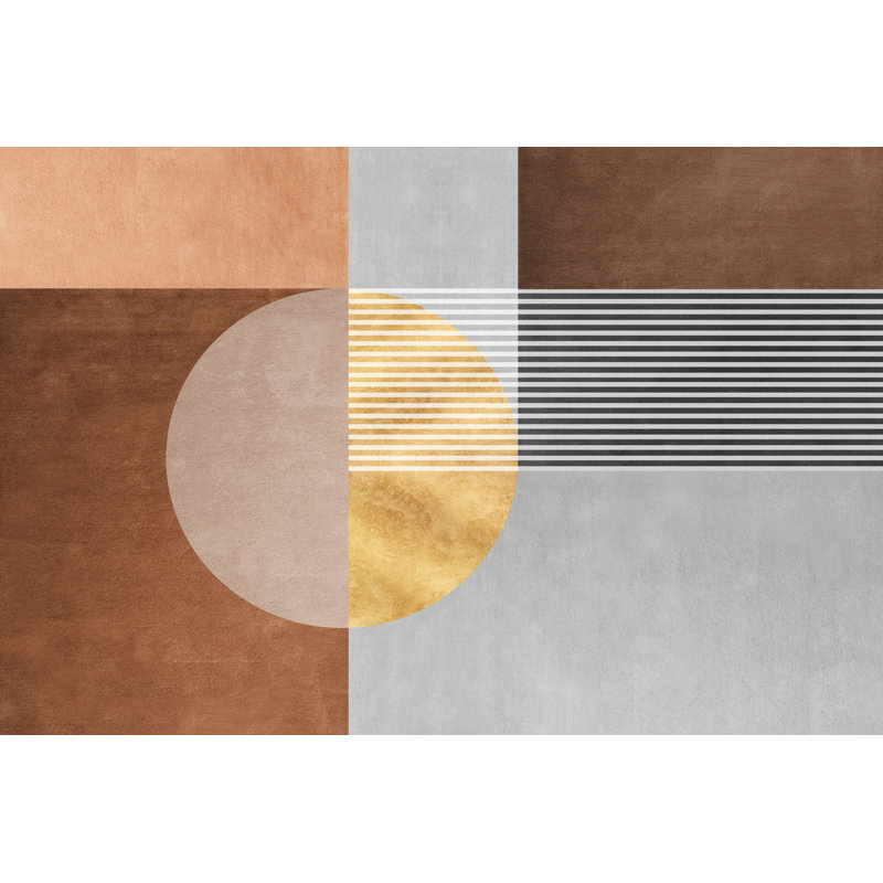 Corrstown Vinyl Machine Printed Area Rug, Rectangle 5'3" x 7'10.5"