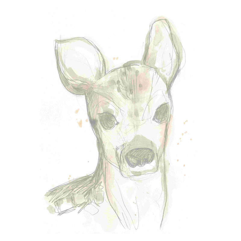 Cerf camée I, H 18 po x l 12 po
