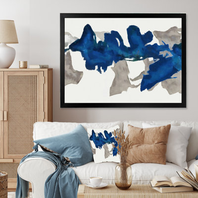 « gouache saphir on gray », reproduction d’art sur toile