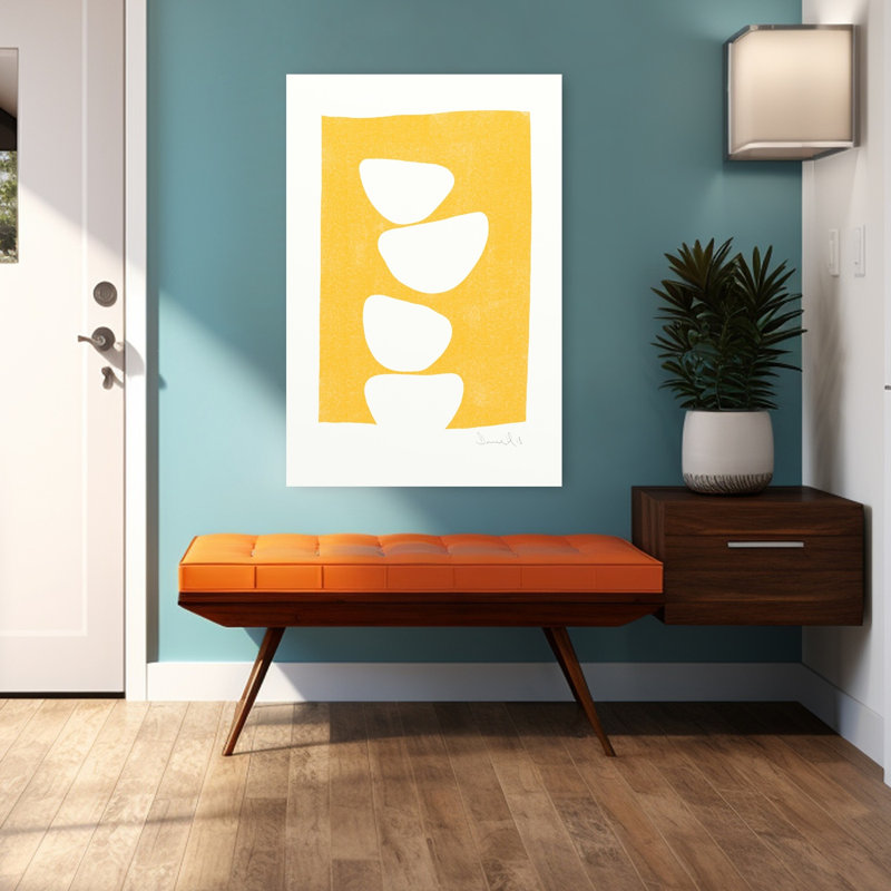Art contemporain abstrait coloré, H 48 po x l 32 po
