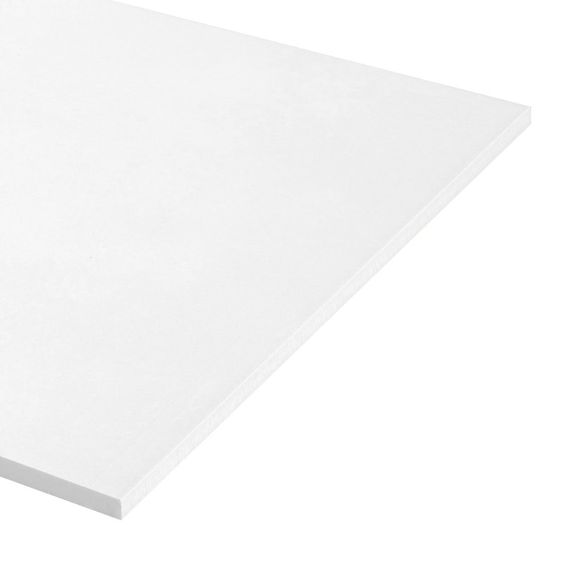 Literary License 24'' W x 24'' L Porcelain Concrete Look Singular Tile, White