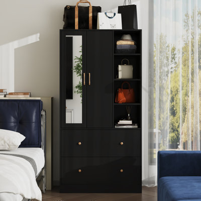Elegant Wardrobe With Mirror Door