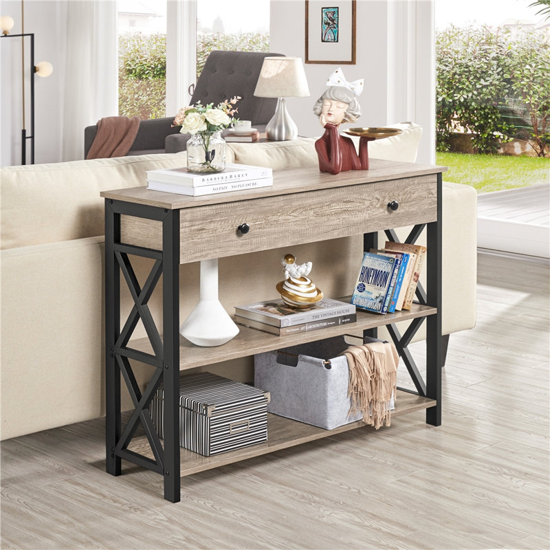 Console 39,5 po Keivha, gris