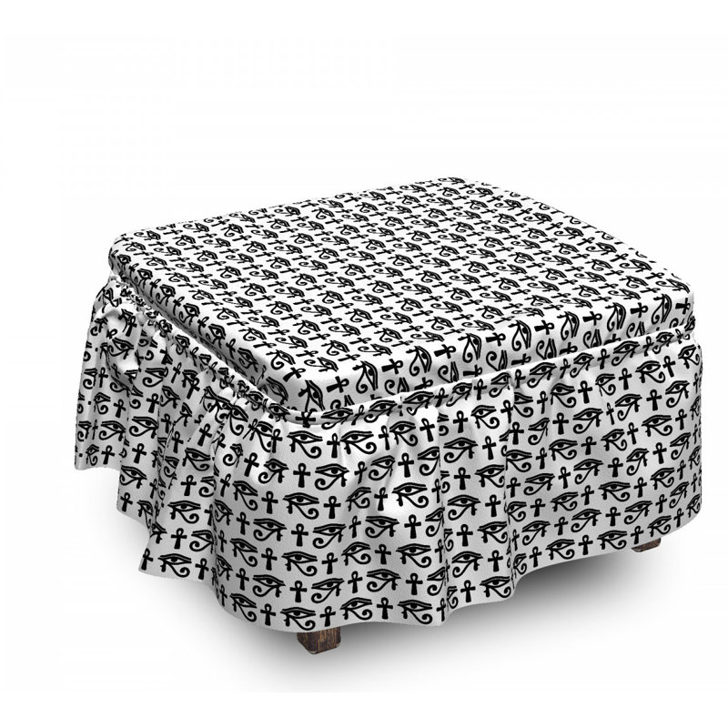 Box Cushion Ottoman Slipcover