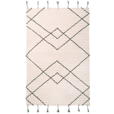 Oney Geometric Cotton Hand Woven Area Rug