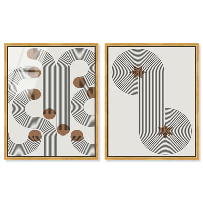 "Abstract Wall Art", reproduction d'art sur toile encadrée par Art Remedy, cadre noir, 16 x 20