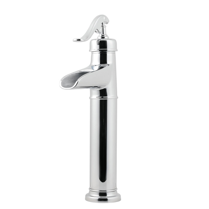 Ashfield Single Hole Bathroom Faucet with Drain Assembly, Polished Chrome