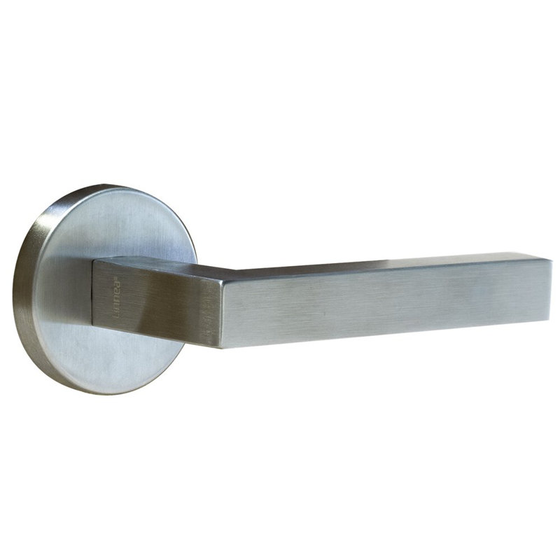 Ensemble de levier Alpine 90 avec rosette ronde, Acier inoxydable satiné, 2.75"
