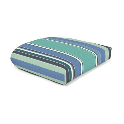 Coussin de chaise décontracté en osier pour l'extérieur, rayé résistant à la décoloration Sunbrella pour chaises de salle à manger et sièges en osier, l 19,5 po x P 19,5 po, épaisseur de 2,5 po, réversible, Dolce Oasis