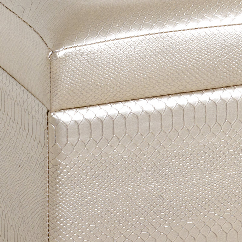 Eitvydas 65cm W Faux Leather Rectangle Ottoman with Storage