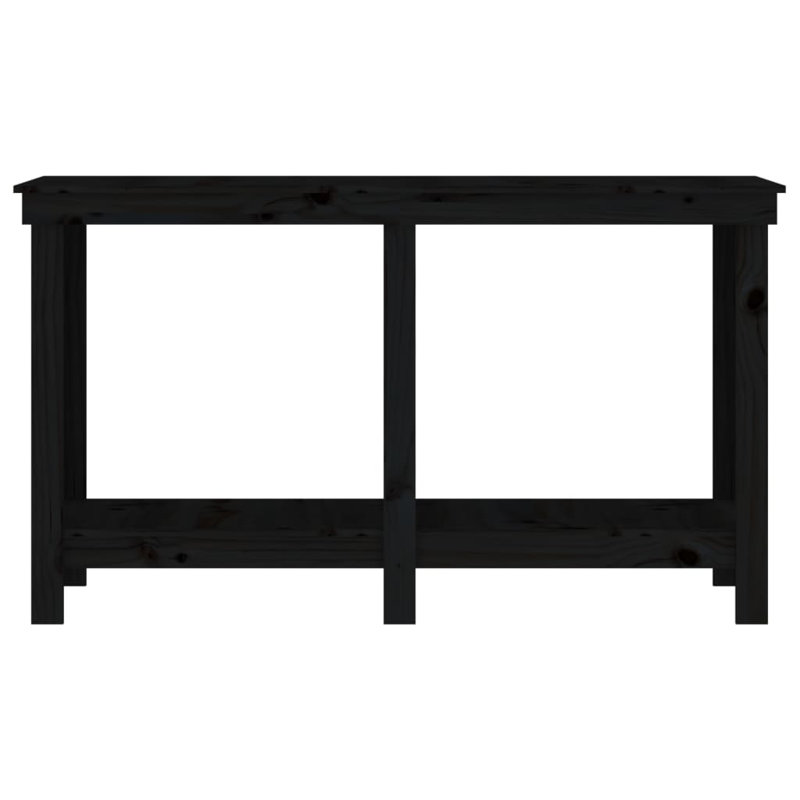 Kyreon Solid Wood Top Workbench, 80cm H x 140cm W x 50cm D, Black