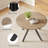 47.2" Solid Wood Round Dining Kitchen Table For 4-6 People With Intersecting Pedestal Base-1919689263