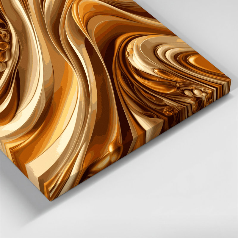 Gradient Abstract 6 Brown Canvas Wall Art, 12" H x 18" W