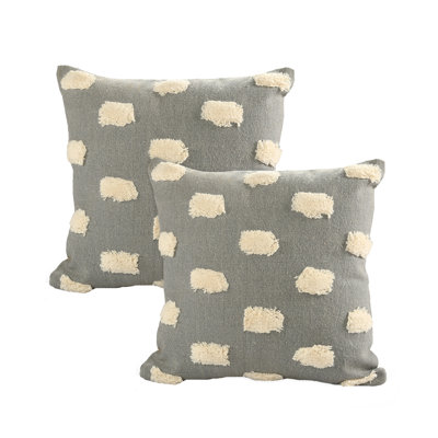 Shawntal Dots Pom-poms Cotton Throw Pillow Set of 2