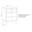 Nicko 45cm W Manufactured Wood Bedside Table