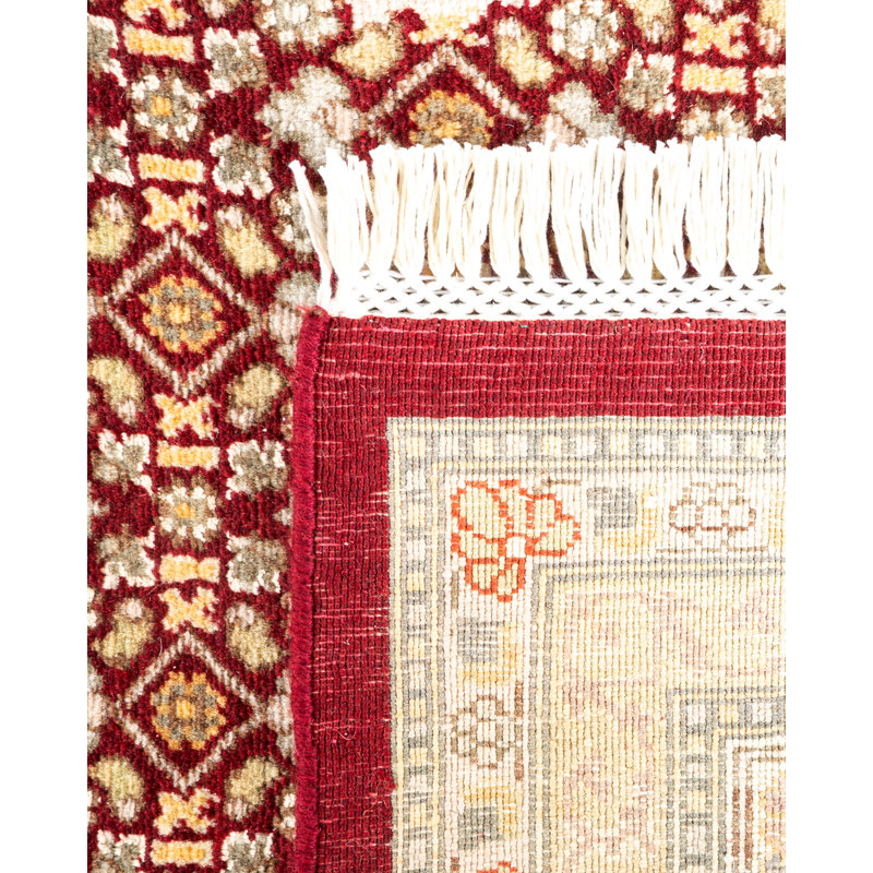 Hayner One-of-a-Kind Hand-Knotted New Age 8'1" x 10'5" Wool Area Rug in Red/Beige/Orange