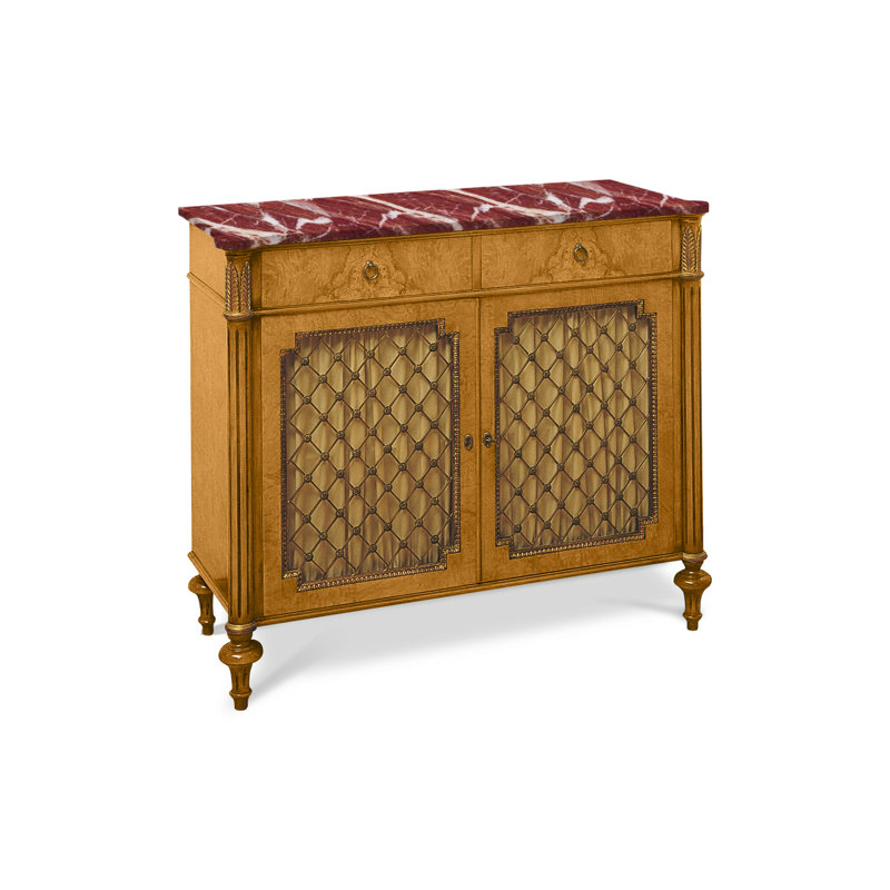 New Empire 43.31'' W Solid Wood Server, Burl 02, Nero Marquinia