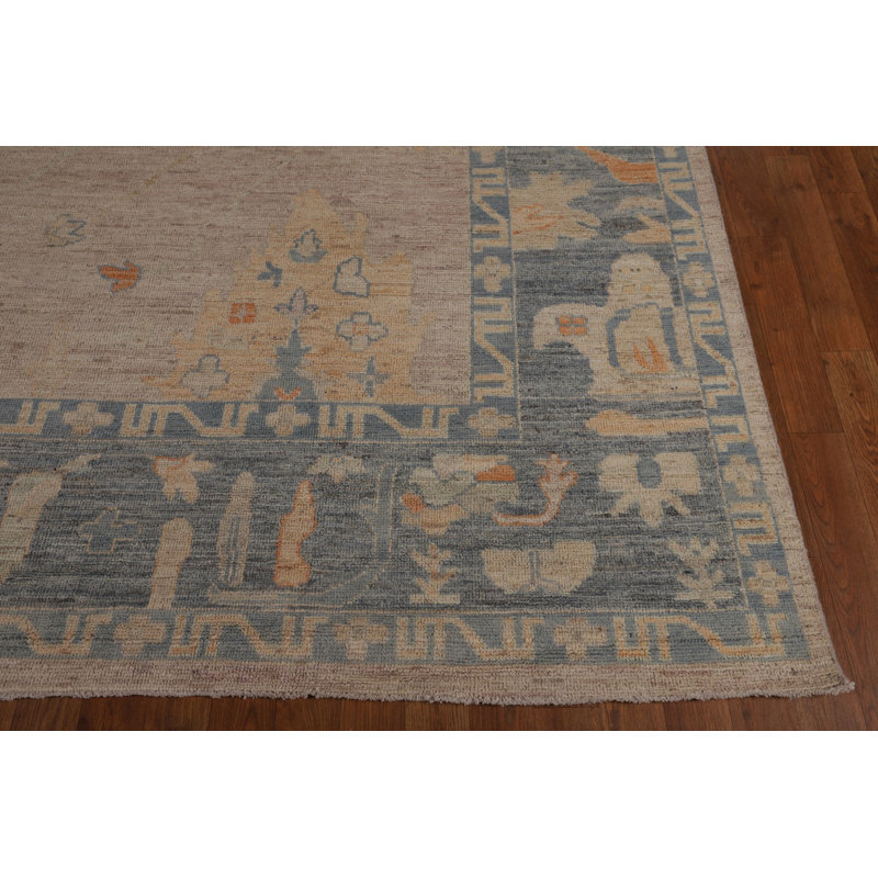 Vegetable Dye Oushak Turkish Area Rug 9x12