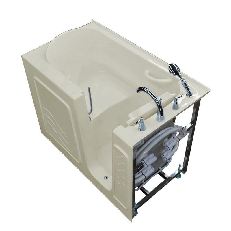 Therapeutic Tubs 30 in. x 53 in. Left Drain Quick Fill Walk-In Soaking Tub in Biscuit, Left, Biscuit
