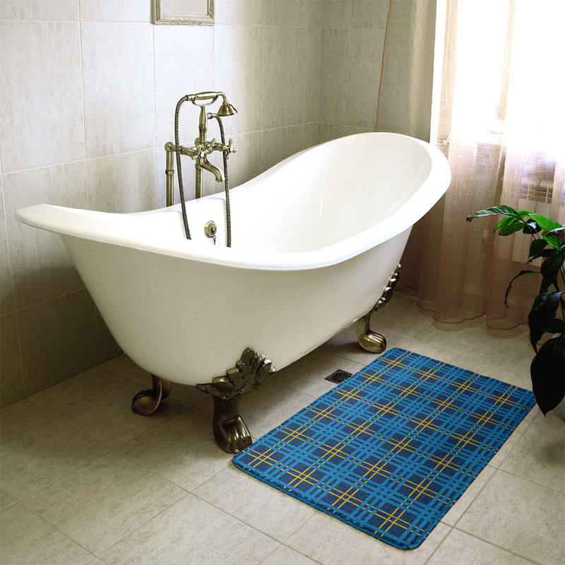 Tapis pour salle de bain Philadelphia, l 17 po x L 24 po, Navy/Black/White
