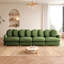 Grand canapé modulaire modulaire en chenille, canapé à 4 places avec 8 coussins décoratifs, structure en bois massif pour le salon, la chambre à coucher et un appartement, vert