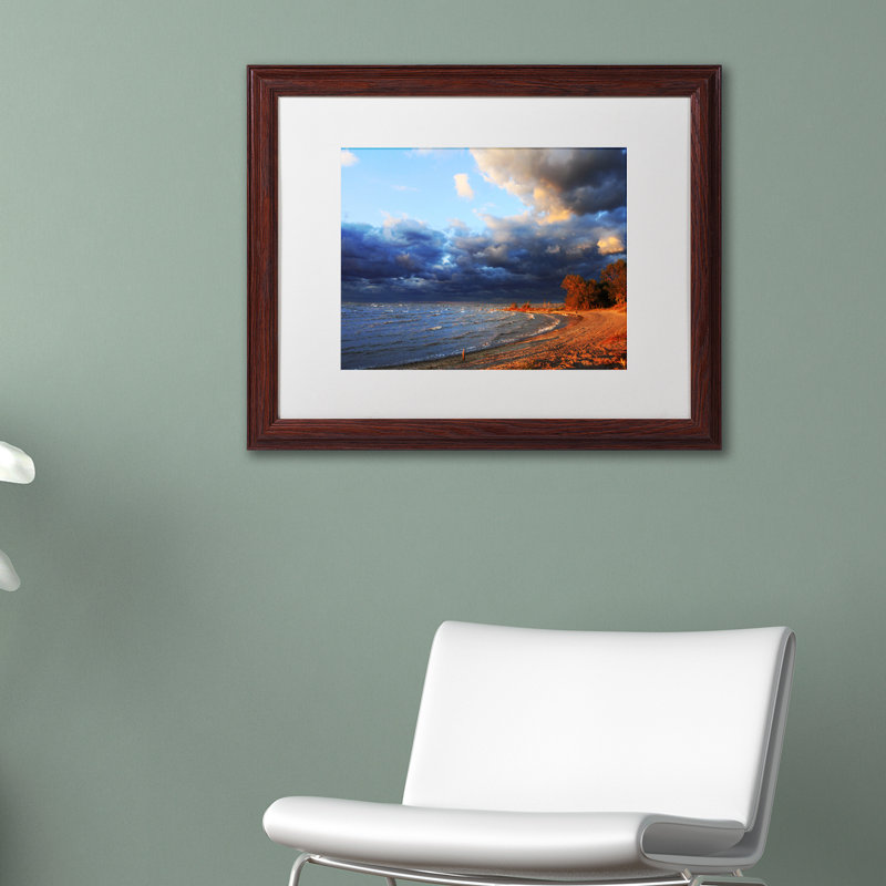 «Joden Lake Erie Autumn» par Jason Shaffer, reproduction de photo encadrée, H 16 po x l 20 po x P 0,5 po, Cadre argenté