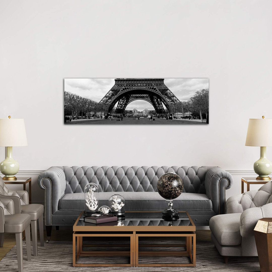 Low Section View Of A Tower, Eiffel Tower, Paris, France by Panoramic Images - No Frame Panoramic Print on Canvas