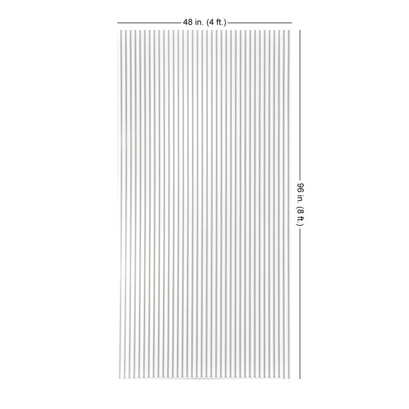 Panneaux muraux en PVC 3 x 8 pi Ridge MirroFlex 4 pi x 8 pi, Métal rétro