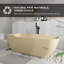 Baignoire de trempage autoportante en terrazzo 71 po x 31,5 po-118815107