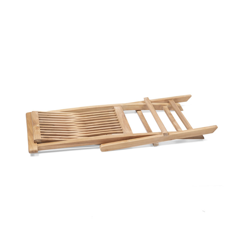 Chaise d'appoint de patio en teck Waynetown