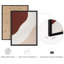 Reproduction d'art encadrée abstraite pour décoration intérieure moderne - 8 po x 10 po-116561214-116561217