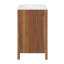 Meuble-lavabo de ferme de 30 po Willow avec armoire à chevrons en placage de bois d'acacia naturel et lavabo intégré en céramique blanche