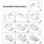 Structure de lit en métal avec tête et pied de lit rétro