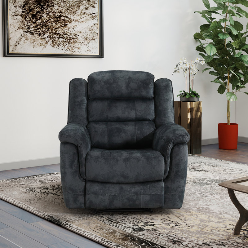 Fauteuil inclinable standard standard en microfibre respirante 38,6 po Sidh, Gris verdâtre