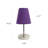 Amandev Simple Designs Sand Nickel Mini Basic Table Lamp with Tapered Fabric Shade-727904222