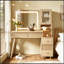 Bureau de maquillage avec miroir lumineux et 5 tiroirs-133289347
