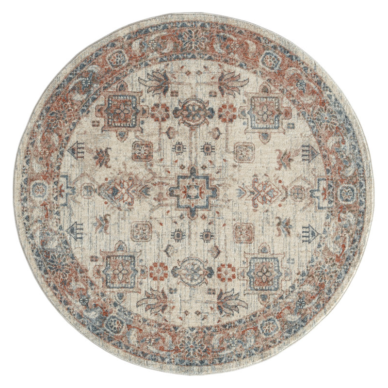 Oriental Indoor Rug, Round 5'