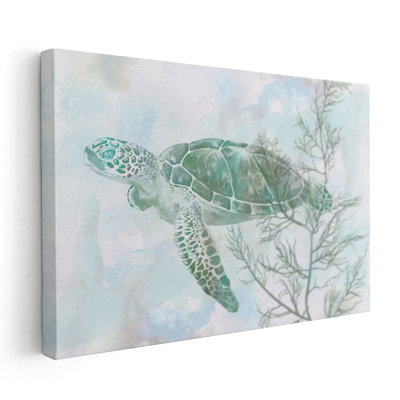«Watercolor Sea Turtle II», reproduction d'art sur toile
