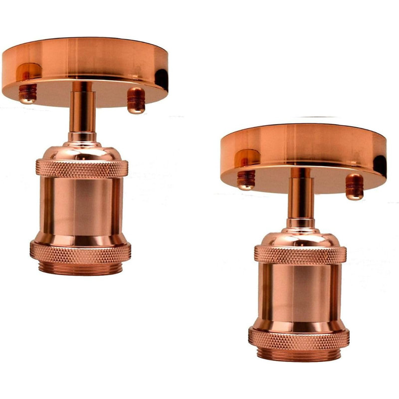 Semi Flush Mount, Rose Gold