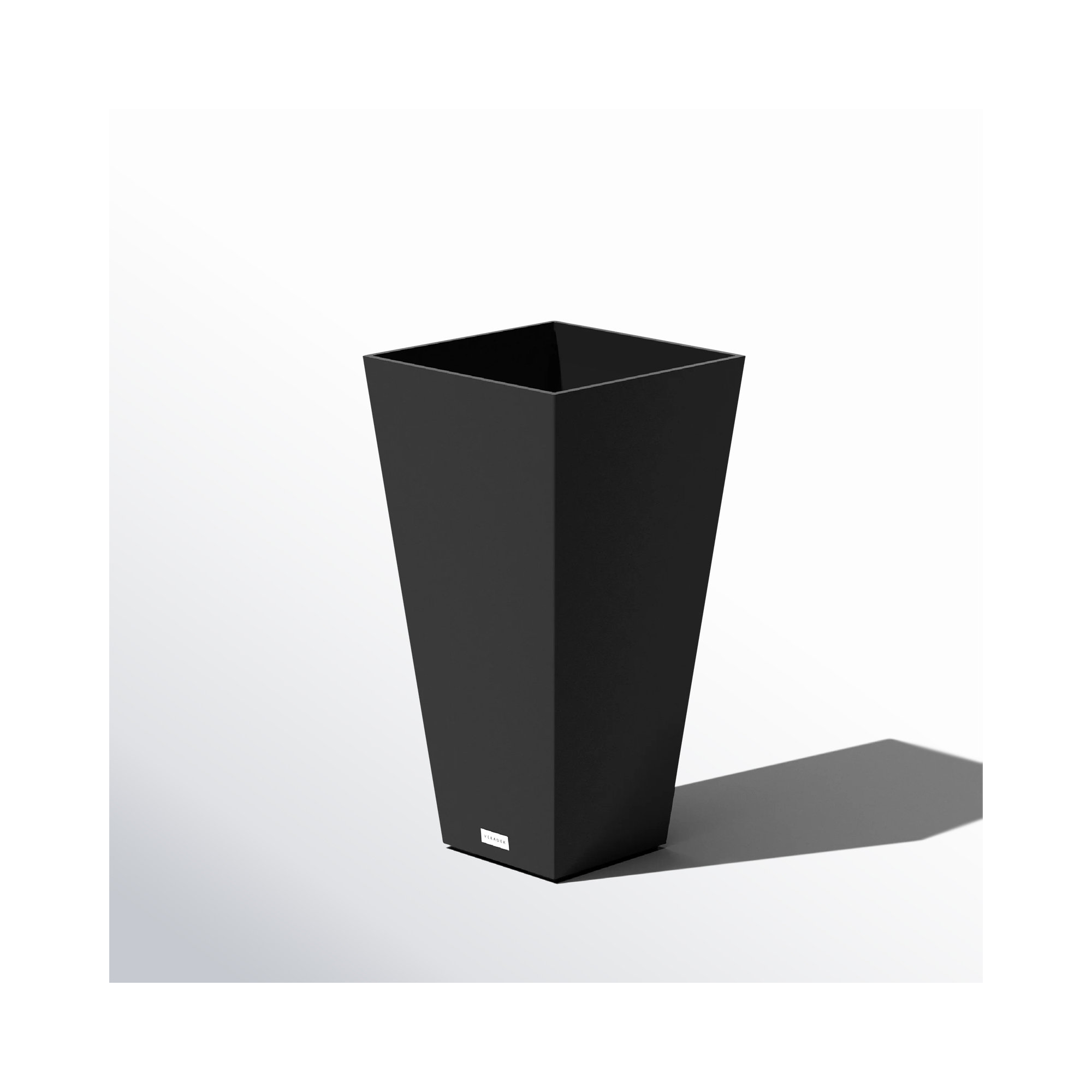 Pure Series Midland Planter, 1, Black, 26" H x 13.75" W x 13.75" D
