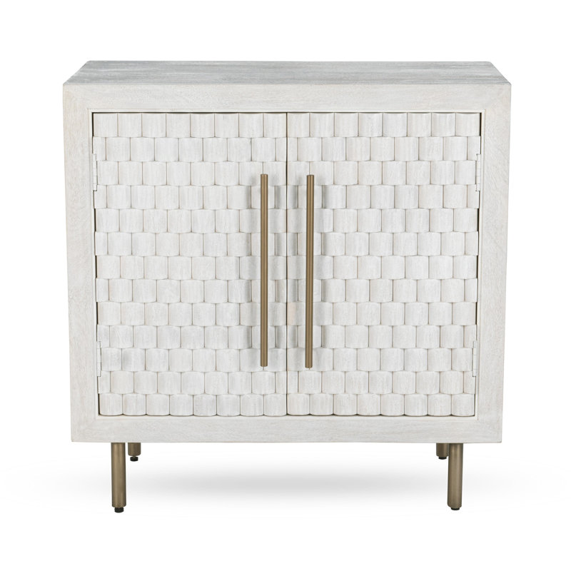 Norwood Mango Wood Cabinet, White Wash