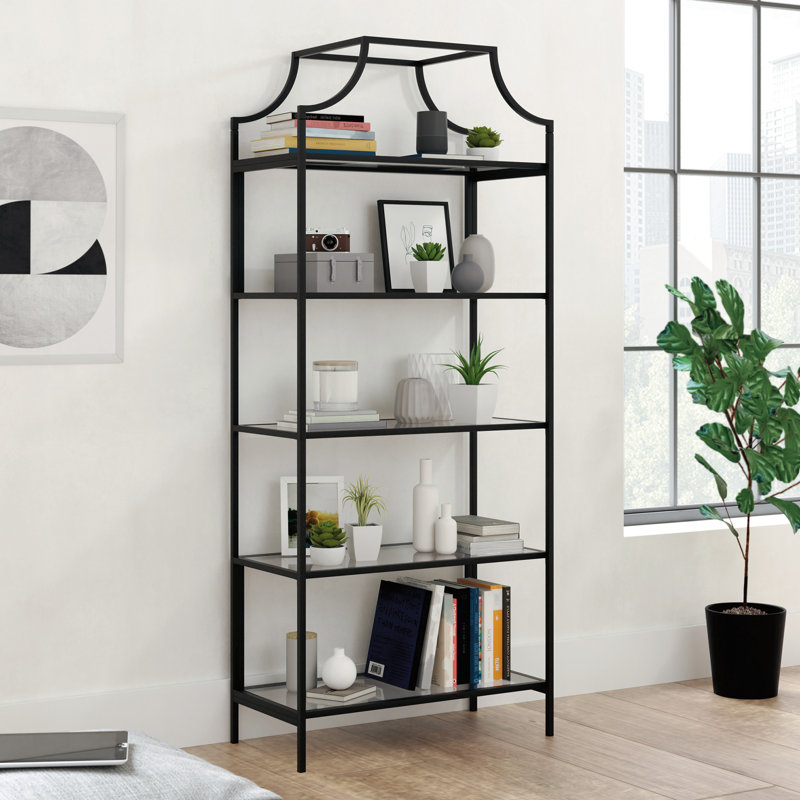 Étagère à livres H 70,88 po x l 30 po Chiasson, Noir