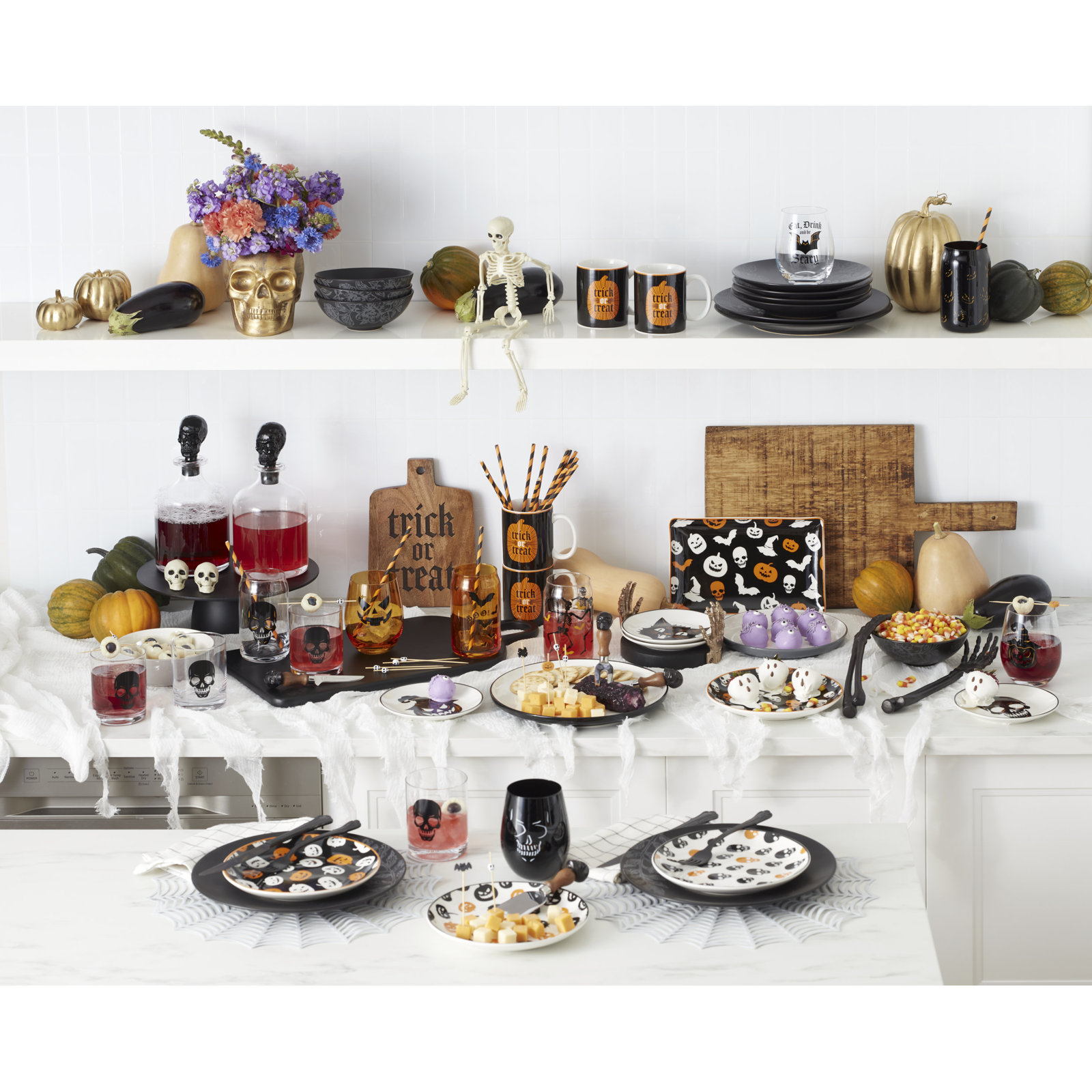 Oneida Skeleton Satin Black 2-Piece Salad Servers