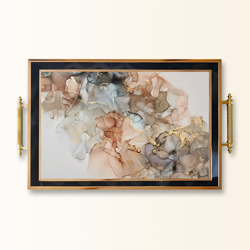 Elegant Glass Tray, 19.7 x 11.4 x 1.4 inches | 100% Durable Glass Construction | Easy to Clean with Damp Cloth | Ideal for Serving, Decorative Display, and Organizing | Stylish Addition to Home Décor