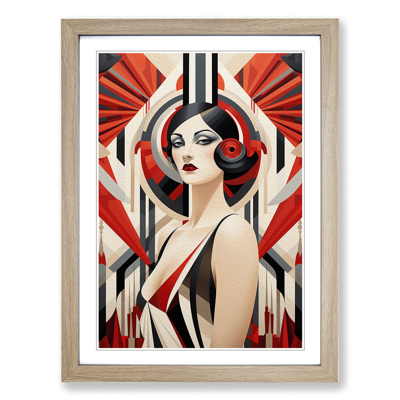 Single Picture Frame Print on Wood, 46cm H x 34cm W, Oak Framed