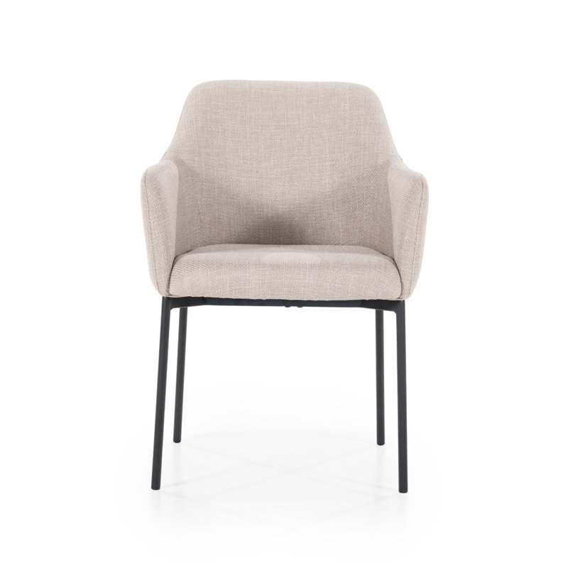 Upholstered Arm Chair, Light Brown