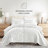 Lightweight Striped Foliage Coastal Reversible Quilt Set-423328564