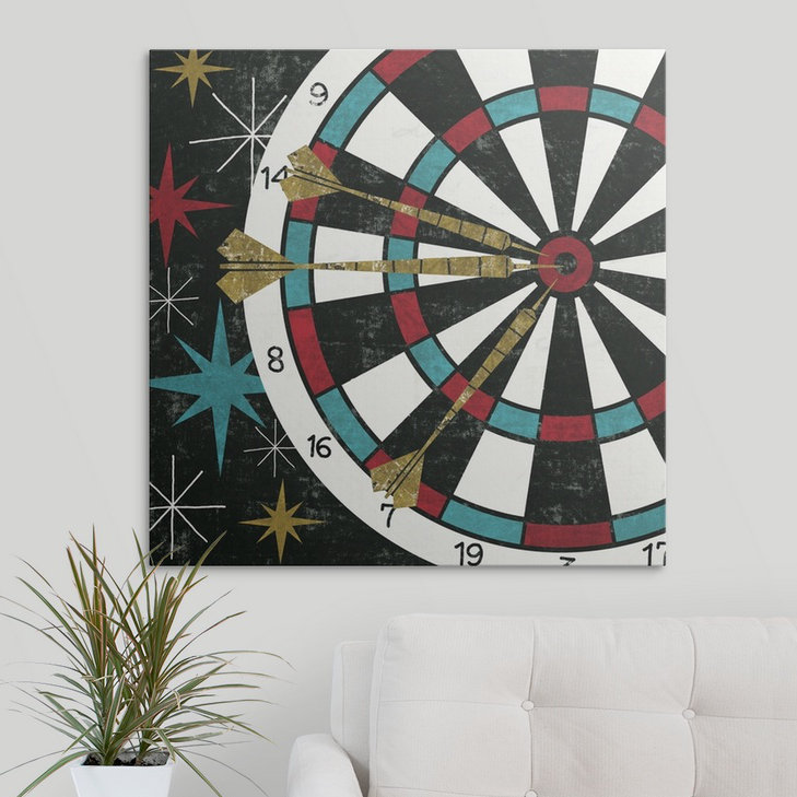 «Brodin Vegas Darts» par Michael Mullan, impression, H 30 po x l 30 po x P 1,5 po, Toile