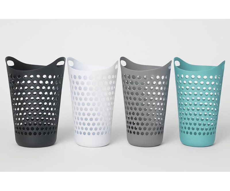 16 Pack Ezystorage 74L Circle Pattern Laundry Hamper with Handles – Tall Flexible Laundry Hamper